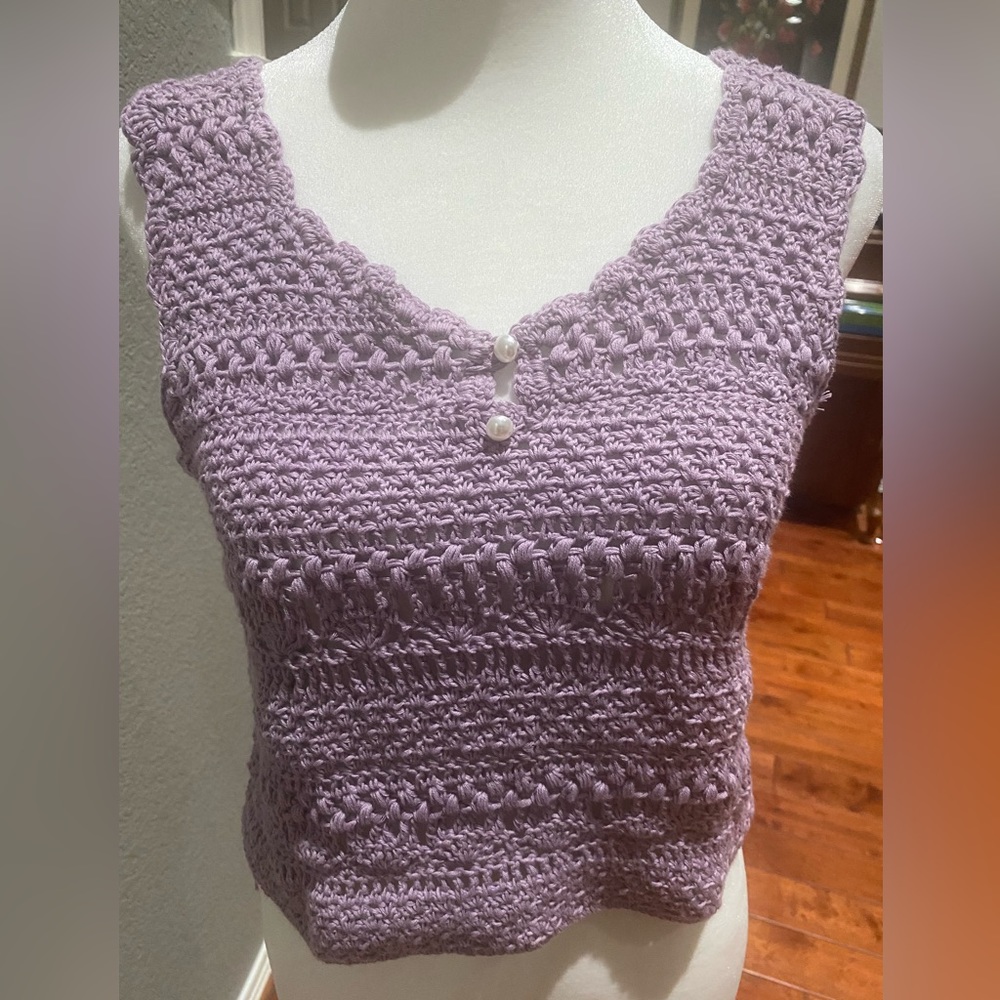 Handmade crochet top size S
